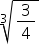 3 root of 3 over 4 end root
